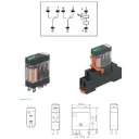 Industrial Relay 8-Pin 2Z, Coil 230VAC, Rated Load 8A 250VAC/30VDC, LED Indicator, Lockable Button
