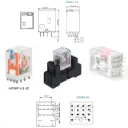 Industrial Relay 14-Pin 4Z, Coil 24VDC, Rated Load 5A 250VAC/30VDC, LED Indicator, Lockable Button