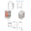Industrial Relay 8-Pin 2Z, Coil 24VDC, Rated Load 10A 250VAC/30VDC, LED Indicator, Lockable Button