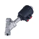 Stainless Steel 316 Angle Seat Valve 3", Single Acting Plastic Actuator