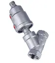 Stainless Steel 316 Angle Seat Valve 1-1/2", Single Acting SS Actuator