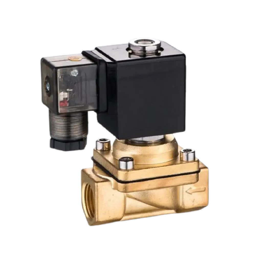 2/2 Way Brass  Solenoid Valve N/O, 1/2"