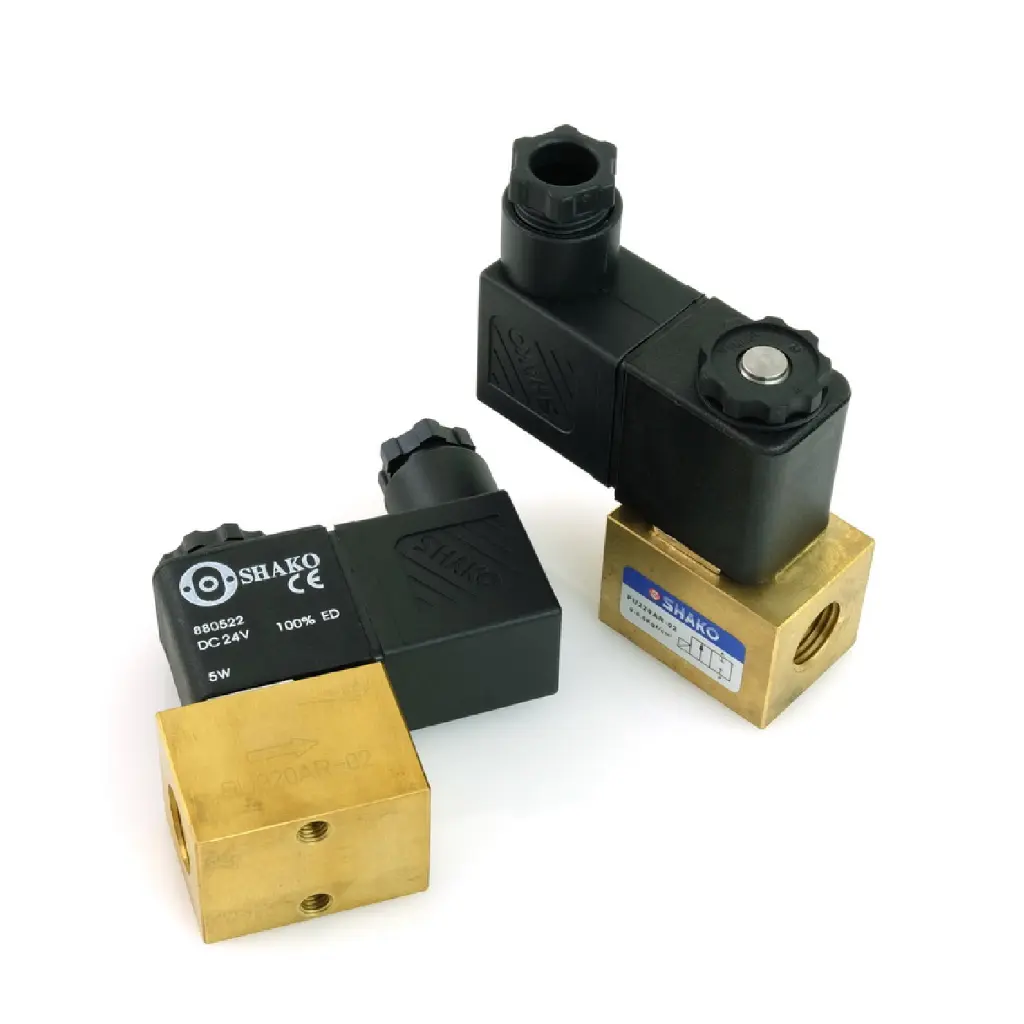 SHAKO 2/2 Way Brass Solenoid Valve Direct Acting 1/4"