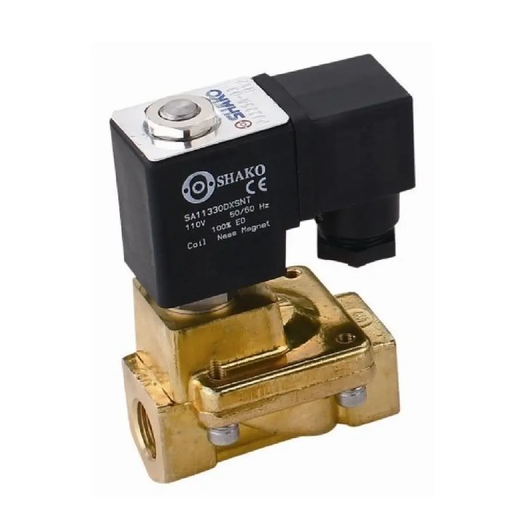 SHAKO 2/2 Way Brass Solenoid Valve Pilot Acting 1/2"
