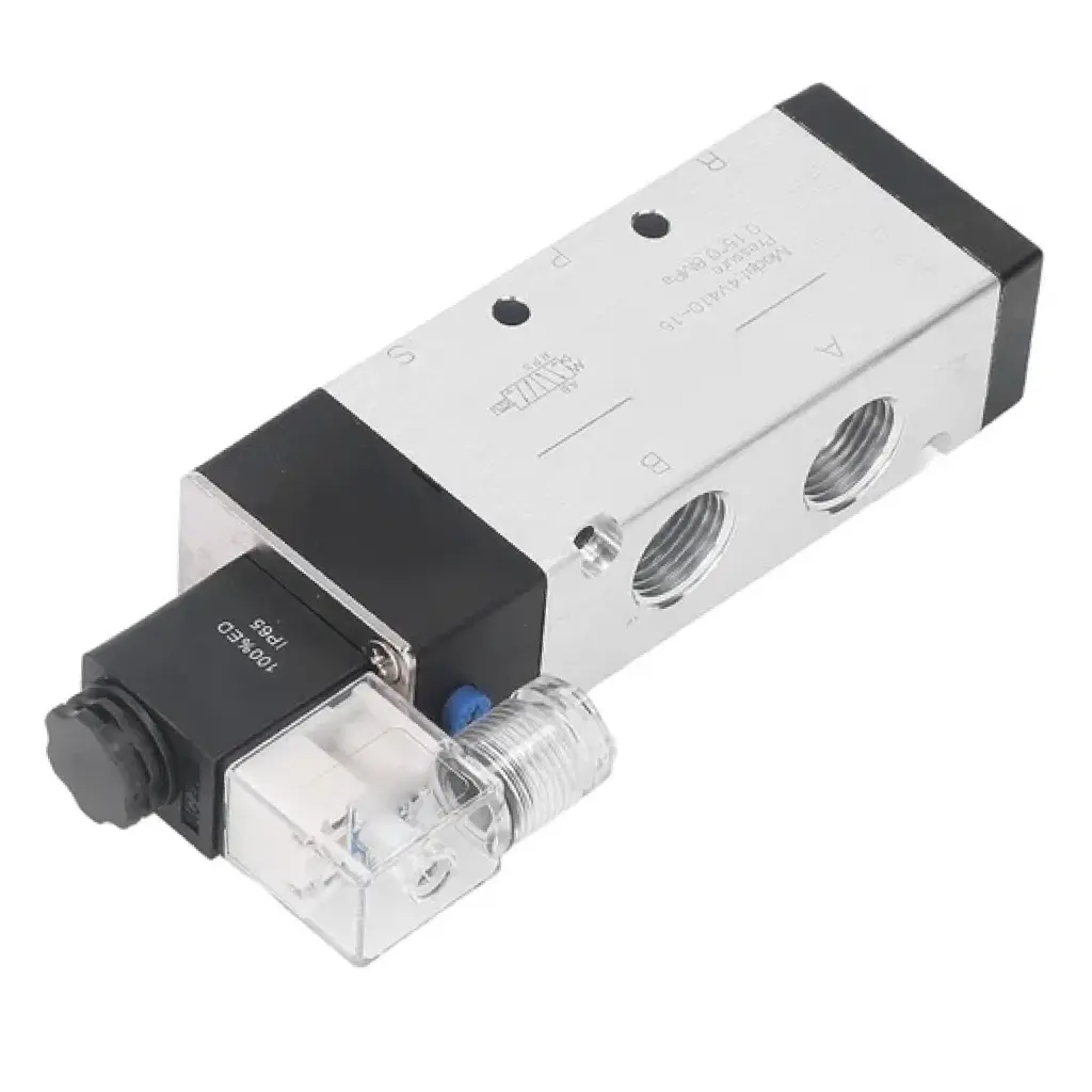 5/2 Way Single Solenoid Valve, 1/2"