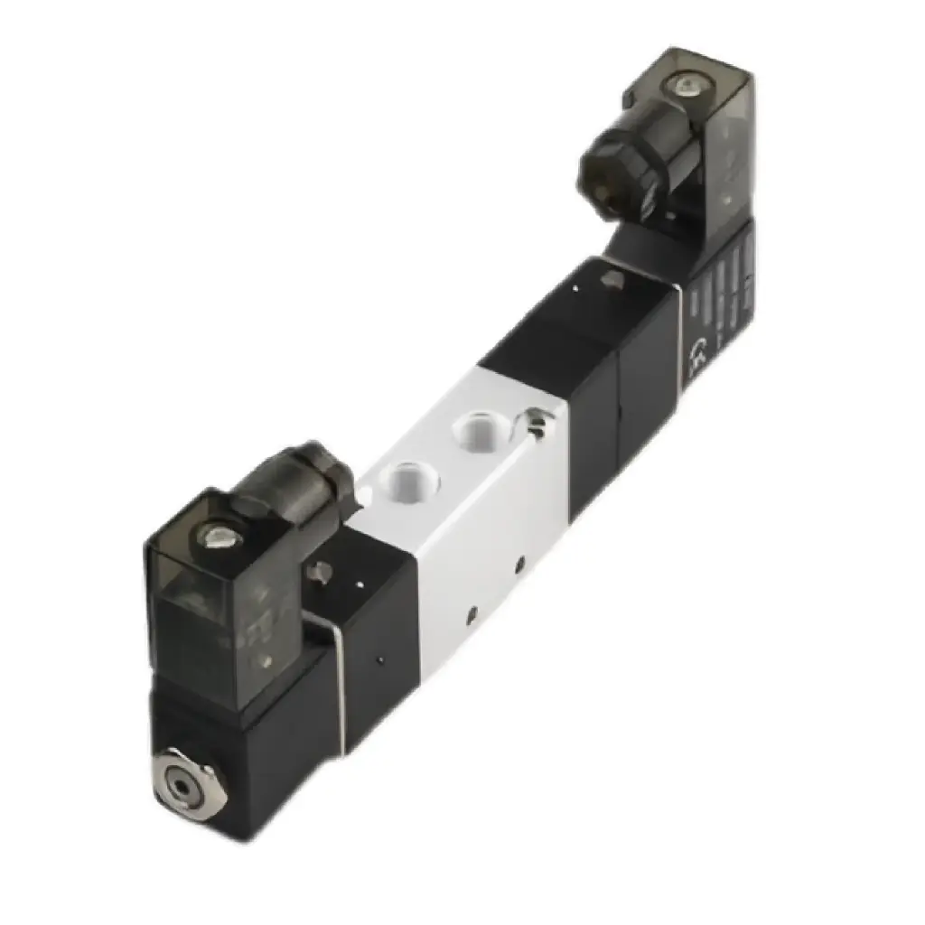 5/3 Way Double Solenoid Valve, 1/8", Mid-Closed