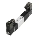 5/3 Way Double Solenoid Valve, 1/8", Mid-Closed