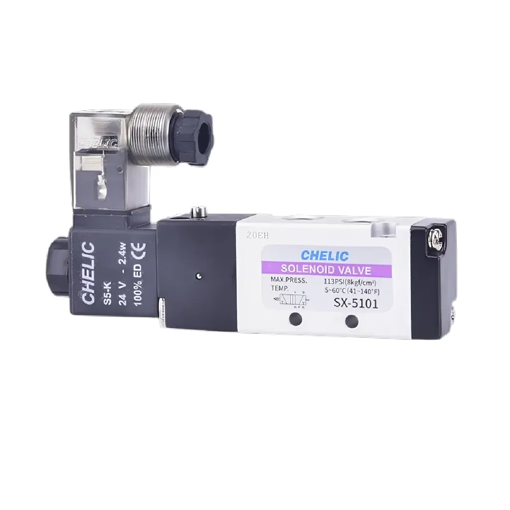 CHELIC 5/2 Way Single Solenoid Valve 1/8"