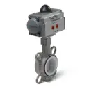 ISO5211 Stainless Steel Butterfly Valve with Pneumatic Actuator PN16, DN100, 4"