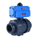 ISO5211 UPVC True Union Ball Valve with Pneumatic Actuator DN25, 1"