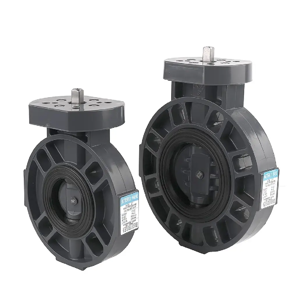 ISO5211 UPVC Butterfly Valve DN200, 8"