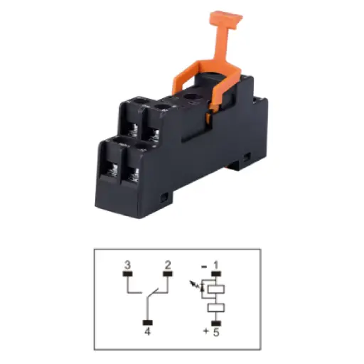 [PRF05A-E] Relay Base for AS14F-5-Pin Industrial Relay