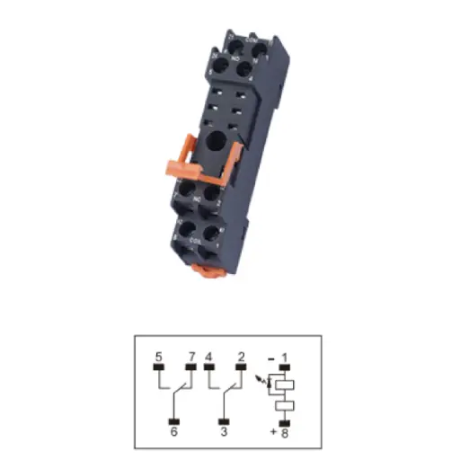 [PRF08A-E] Relay Base for AS14F-8-Pin Industrial Relay