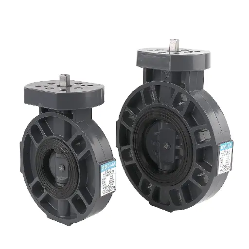 [UPVCBU-DN100] ISO5211 UPVC Butterfly Valve DN100, 4"