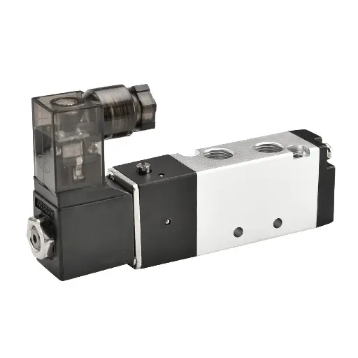 [4V110-06] 5/2 Way Single Solenoid Valve, 1/8"