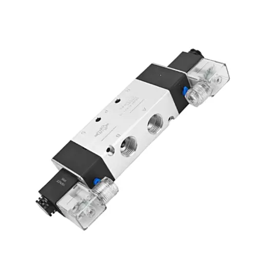 [4V320-10] 5/2 Way Double Solenoid Valve, 3/8"