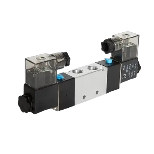 [4V220-08] 5/2 Way Double Solenoid Valve, 1/4"