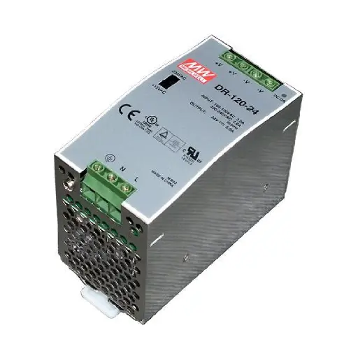 [DR-120-24] MEANWELL 120W Industrial Din Rail Power Supply, 5A, 24VDC