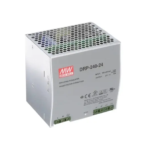 [DRP-240-24] MEANWELL 240W Industrial Din Rail Power Supply, 10A, 24VDC
