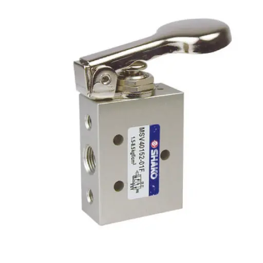 [MSV40152-01F] SHAKO 5/2 Way Mechanical valve, 1/8", Finger Button