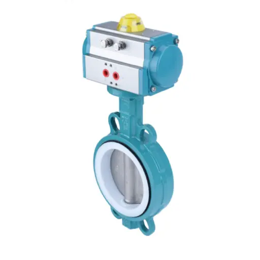 [DUCBU-DN200-HPA125DA] ISO5211 Ductile Iron Butterfly Valve with Pneumatic Actuator PN16, DN200, 8"
